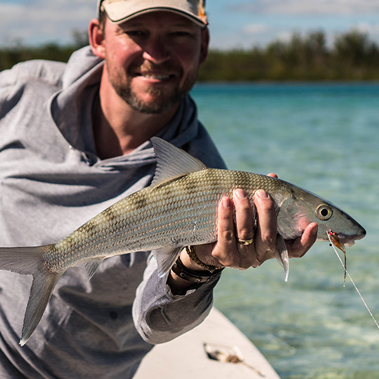 man with fish