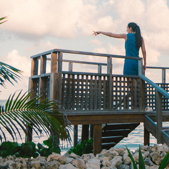 woman at pier